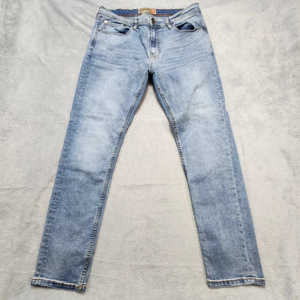 Weatherproof Vintage Jeans Men's 36x31 Skinny Stretch Light Blue Denim Mid Rise
